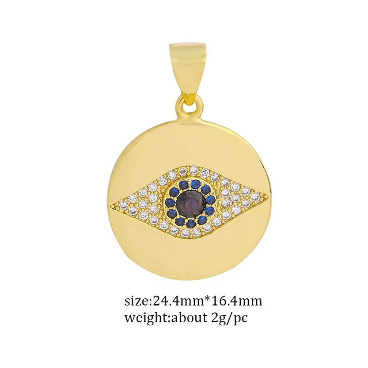 3g Weight Pendant Jewelry Making Type Zircon Inlay Material DIY Jewelry Accessories Classification 1 Piece Quantity Copper Material Devil's Eye, Moon, Heart Shape Pattern Plating Design Vintage Style, Classic Style Style 1 Piece Copper Zircon Devil's Eye Moon Heart Shape Pendant 13