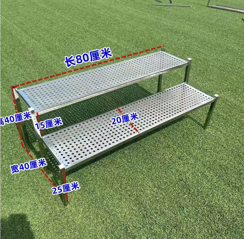 W8 balcón de acero inoxidable multicarbón combinación patio al aire libre estante de flores al aire libre forma de escalera multicapa de una sola capa flores de piso image 7