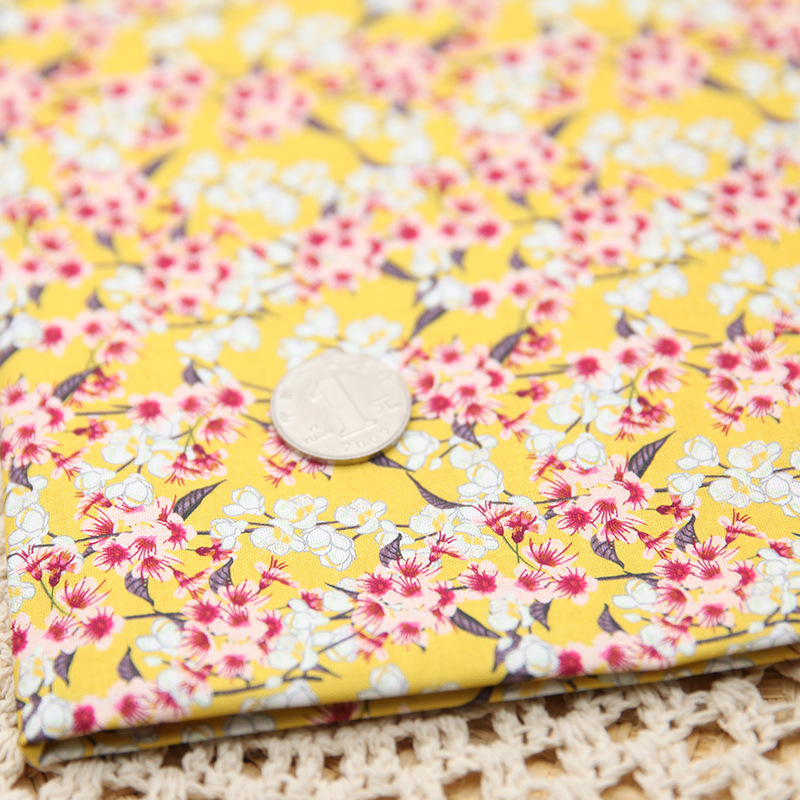 Tela de bordado hecha a mano para patchwork DIY, tela de bordado Lu, tela de bordado de moda, tela floral de algodón para punto de cruz y muñecas.