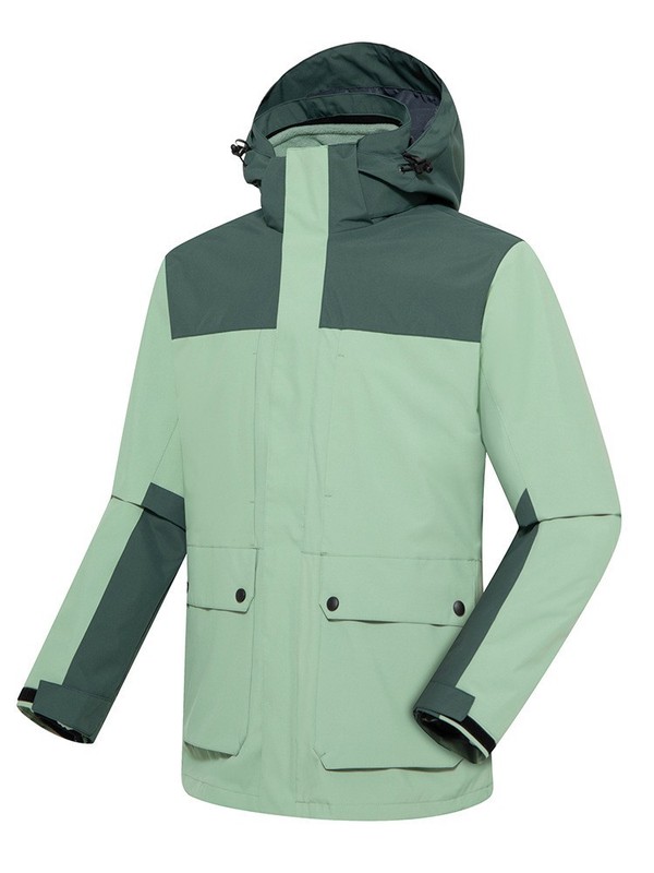 户外冲锋衣男女情侣款三合一可拆卸两件套防风防水连帽登山服外套|undefined