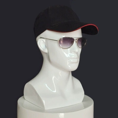 Head dummy props men's clothing store glasses hats fake display rack European and American female model head support wholesale
