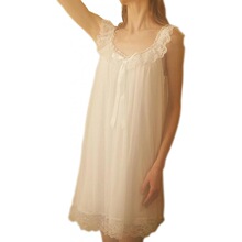 R 71390 Summer Princess Satin Nightgown ����˯ȹ ŷ���羳��