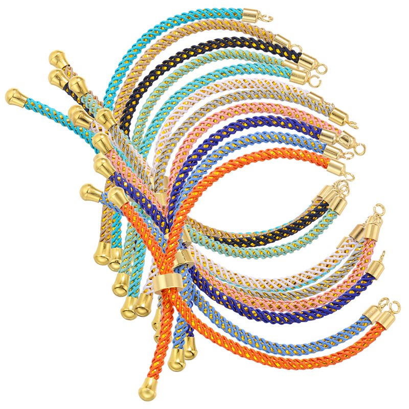 5g Weight Rope Jewelry Making Type Bracelets Classification 1 Piece Quantity rope, Brass Material Geometric Pattern Knitting Design Simple Style Style 1 Piece Simple Style Geometric Rope Brass Knitting Rope Jewelry Accessories 1