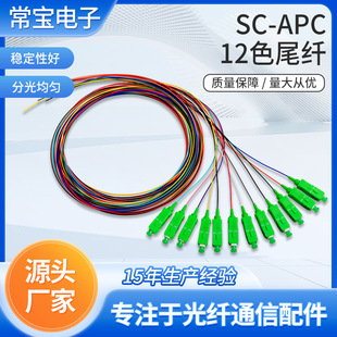 SC-APC Pigtail 12-core Bundled Colorful Telecommunications Grade ODF Jump-free Fusion Disc Pigtail Fiber Jumper Telecommunications Grade
