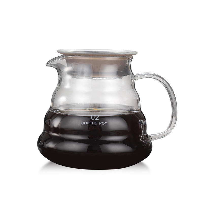 Hand-Brewed Coffee Set High Borosilicate Glass Cloud Sharing Pot Filter Paper Cup 1-4 People Filter Drip Coffee Pot