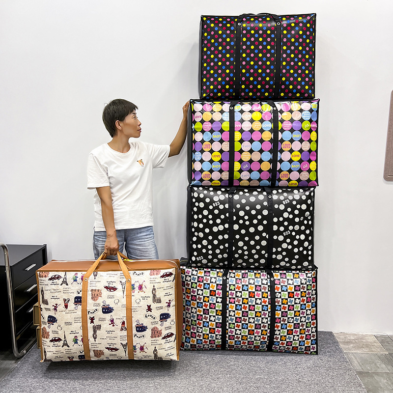 Thickened Non-Woven Storage Bag, Large-Capacity Quilt Moving Bag, Water-Repellent Luggage Bag, Clothing Storage Packing Bag