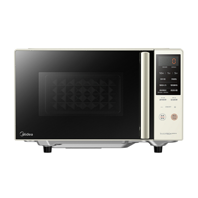 美的微波炉800W家用微蒸烤20L智能解冻一级能效便捷作PC2014