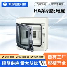 HA-4位室外配电箱8回路IP65防水配电箱12/24位塑料明装开关盒批发