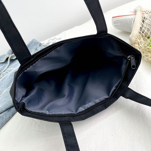 Canvas handbag autumn new trendy Korean version personalized fashion literary print large capacity student class shoulder bag
