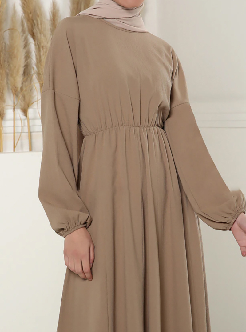 2021 Middle Eastern Women's Bat Sleeve Abaya Long Dress Muslim Arab Clothing Elegant_ecoleips.com
