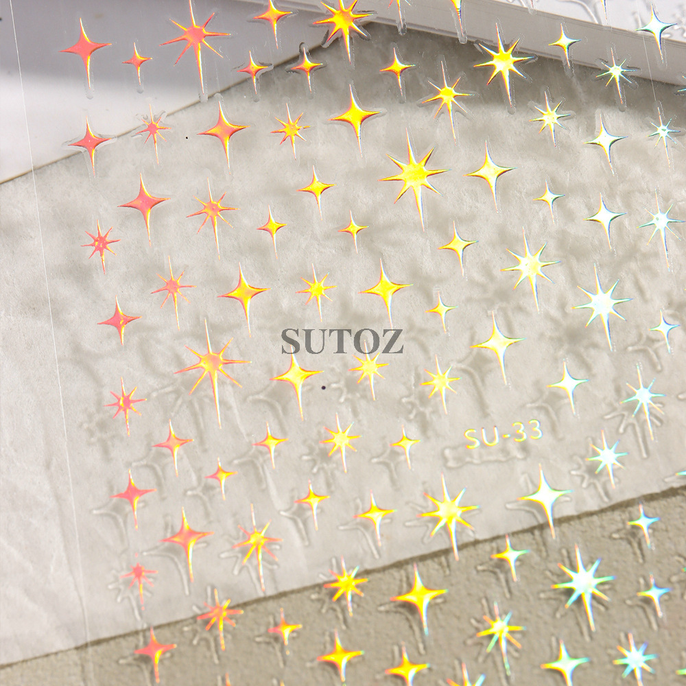 Modern Style Four Eight-Pointed Stars Plastic Nail Decoration Accessories 1 Piece display picture 9
