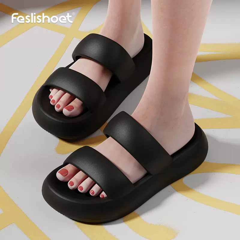 凉拖鞋女室内居家居踩屎感浴室洗澡厚底防滑凉拖女款外穿舒适EVA