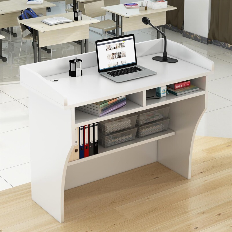 Teacher's lectern, classroom desk, reception desk, simple school office desk, podium table, speech table, training class host's podium Teacher's lectern, classroom desk, reception desk, simple school office desk, podium table, speech table, training class host's podium