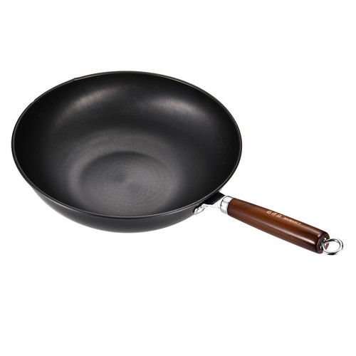 Wok, traditional iron pot, official flagship, old-fashioned wok, household non-stick pan, uncoated gas stove, dropshipping