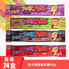 泰国进口SOUR PUNK可乐草莓味酸味软糖网红休闲酸条糖果小零食40g