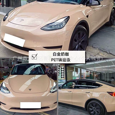 Pet Color-Changing Film for Full — Auto Color Change Film - platinum-milk-coffee-152m-x-1m