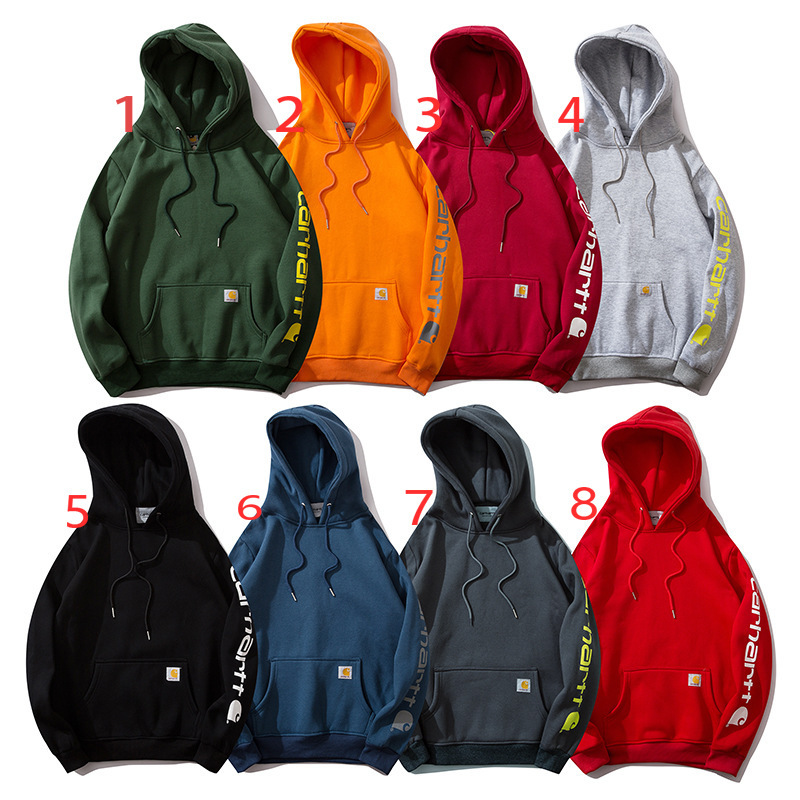 Cross-Border Amazon European and American Trendy Brand Carhartt New Men's and Women's Fleece Sweatshirt Fashion Casual Hoodie Jacket Mango