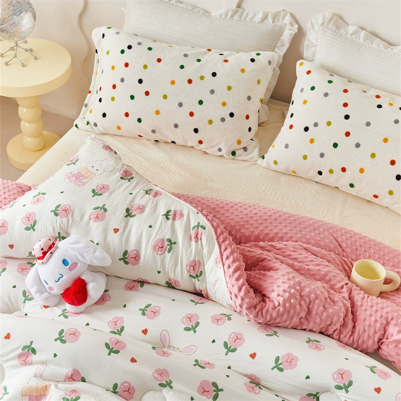 Класс A, двуслойный хлопок washed, утолщённое одеяло для одного и двух человек, фабричный наполнитель, прямые поставки производителя