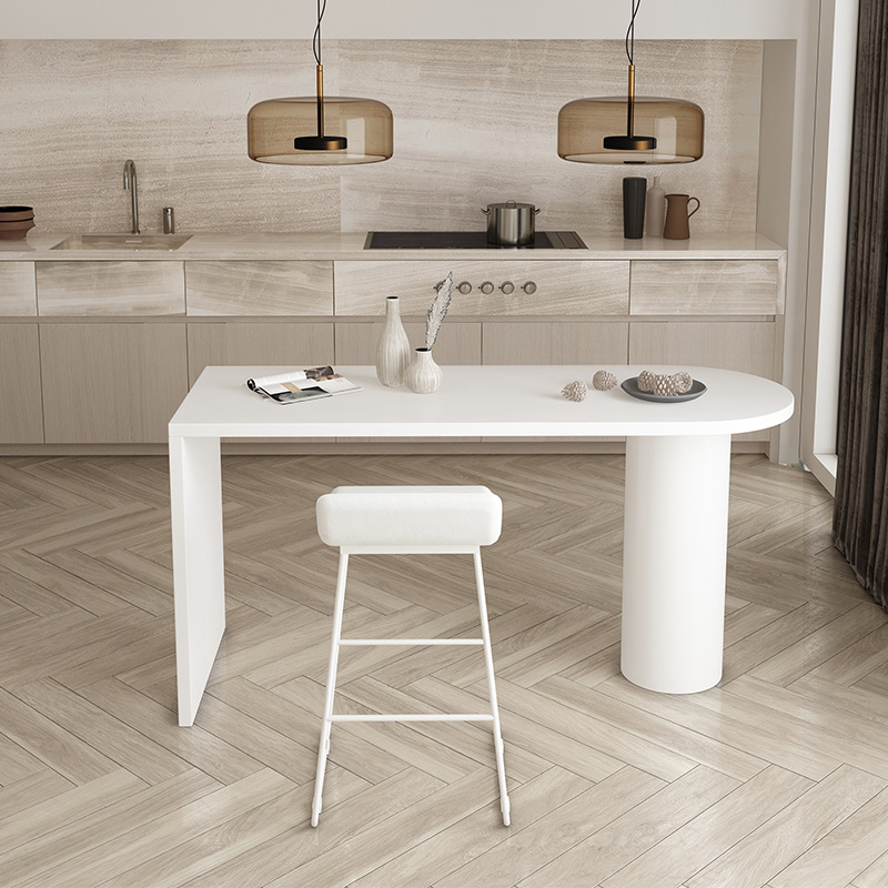 Nordic Solid Wood Dining Table Home Bar Table Wall Modern Simple Designer Kitchen Restaurant Island Bar Table