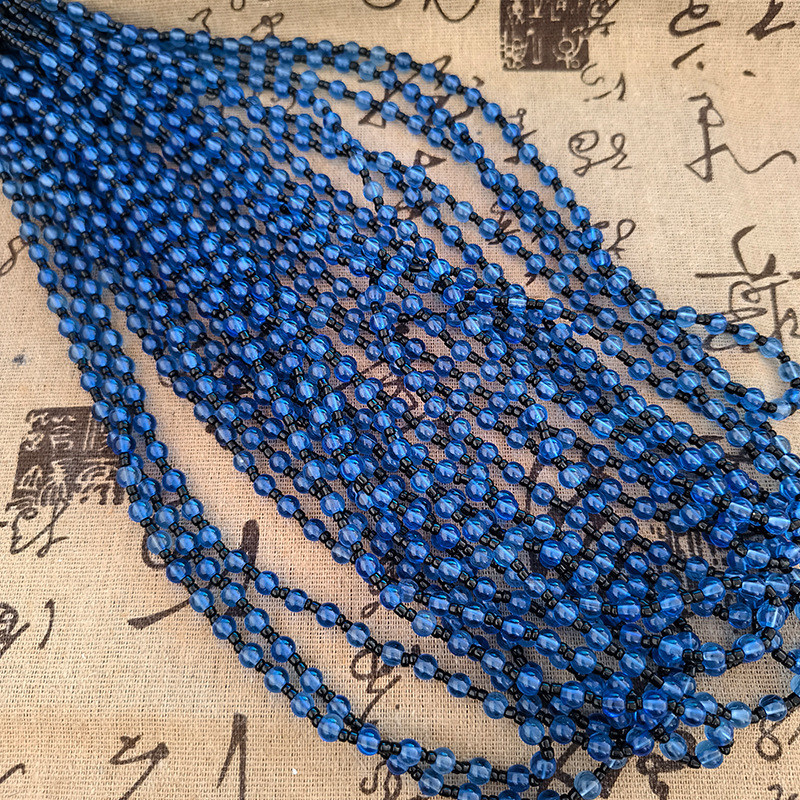 Beaded Sweater Necklace Pendant With Glass Beads Versatile Style_voghion.com