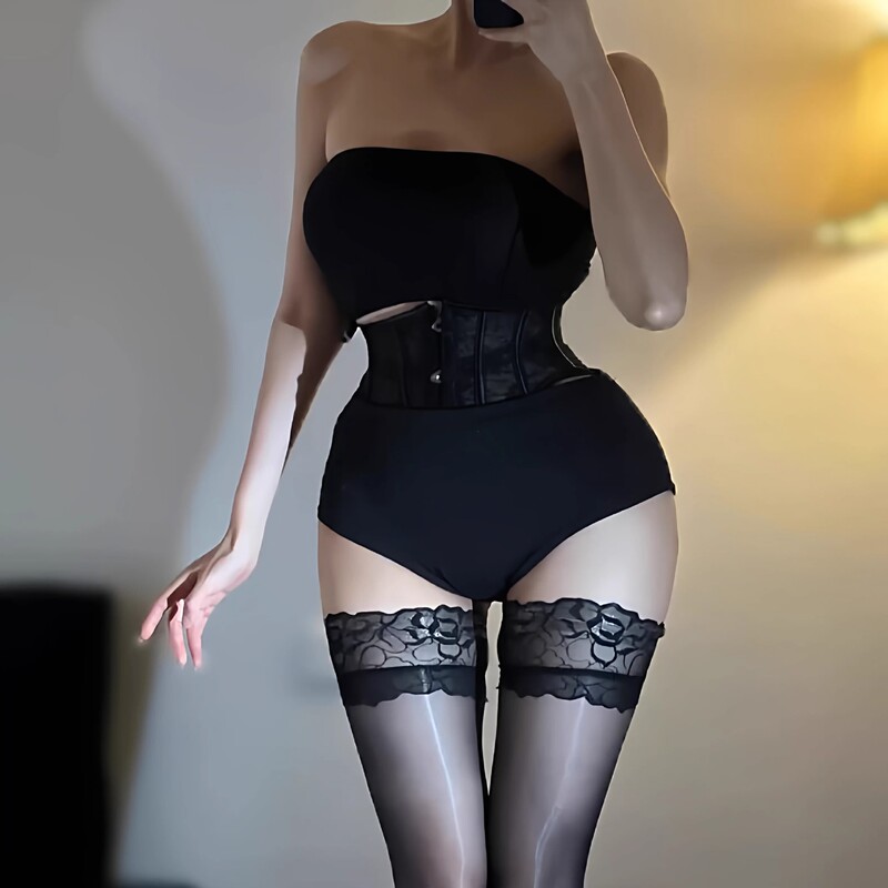 【Aurora Camellia Style Non-Slip Long Oil-Glossy Stockings】Ultra-Thin Silky Sexy Black Over-The-Knee Stockings 【Aurora Camellia Style Non-Slip Long Oil-Glossy Stockings】Ultra-Thin Silky Sexy Black Over-The-Knee Stockings