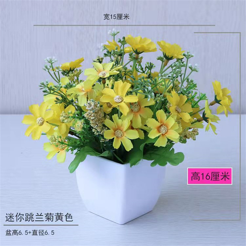 Pequeña imitación de flores falsas decoraciones de sala de estar decoración de mesa de té flores de plástico mano flores falsas plantas decoraciones