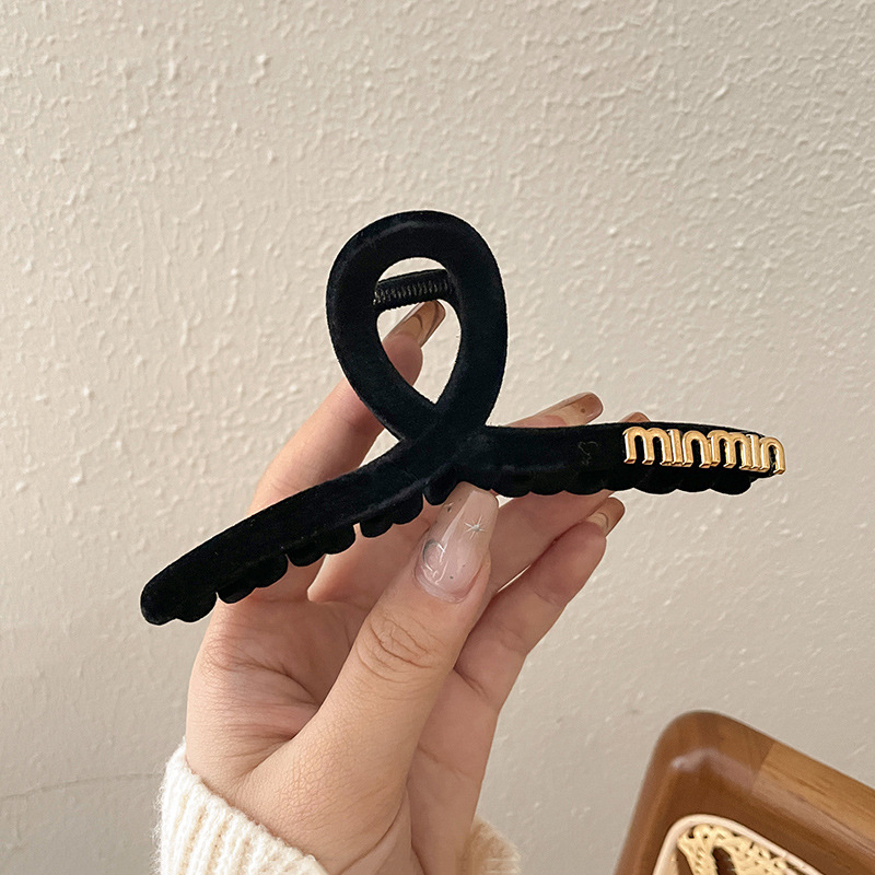 Accesorios para el cabello de pinza de tiburón de acrílico grande de Corea, clip de agarre para el cabello de disco simple, tocado de horquilla de cabeza femenina al por mayor