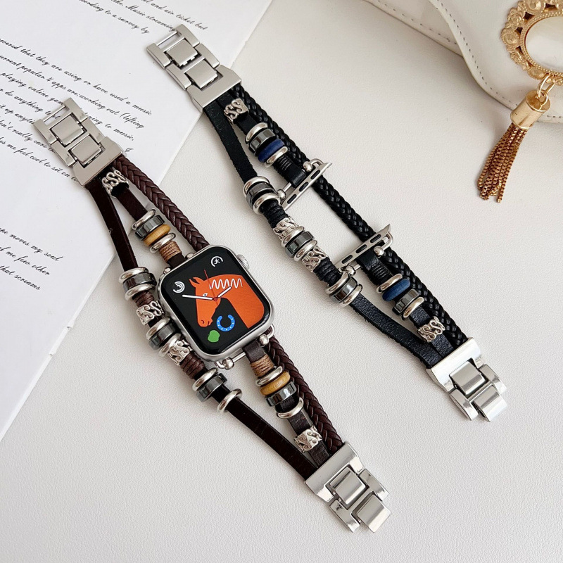 Ethnic Style Retro Beaded Watch Strap Suitable for Apple S10 Watch S11Iwatch9 New Model Applewatch8Se Ethnic Style Retro Beaded Watch Strap Suitable for Apple S10 Watch S11Iwatch9 New Model Applewatch8Se