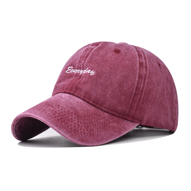 Transfronterizo de algodón puro lavado viejo letra pequeña gorra de béisbol hombres y mujeres al aire libre Four Seasons gorra de pico