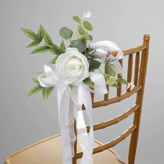 欧式户外森系仿真花 装饰婚礼聚会倚靠装饰椅背花 清新绿植仿批发