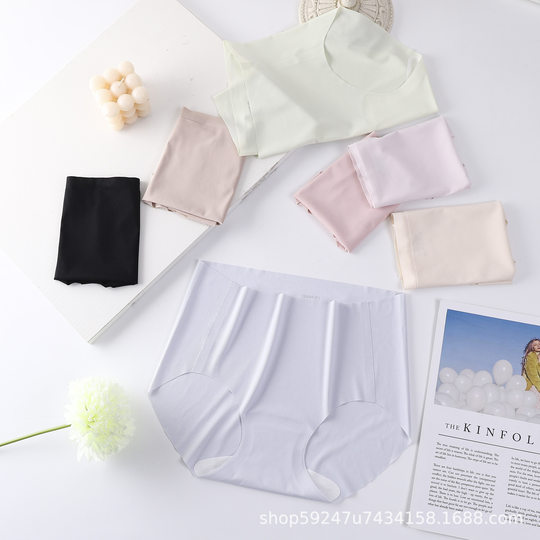 Tiktok popular lipstick seven-piece underwear gift box Women's briefs Ice Silk seamless high waist quick-drying week pants