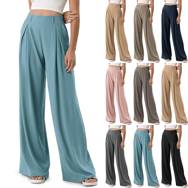Cross-border European and American lulu Same Style Wide-leg Sports Pants Horn Casual Pants Straight-leg Loose Fitness Pants High Waist Commuter Women Cross-border European and American lulu Same Style Wide-leg Sports Pants Horn Casual Pants Straight-leg Loose Fitness Pants High Waist Commuter Women