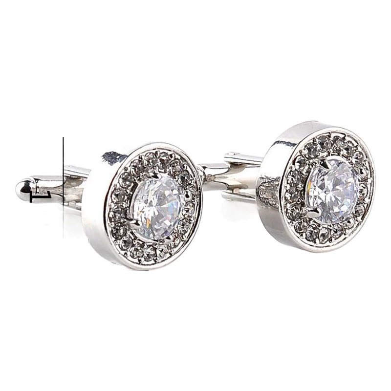 Трансграничное желание Amazon Лидер продаж, Европейская и американская мужская французская мода, новый набор из сплава с бриллиантами, запонки, мужская рубашка