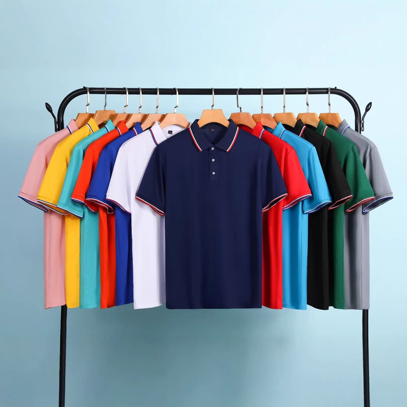 Summer Promotion Workwear T-Shirts Short-Sleeved Collared Work Shirts Cultural Advertising Polo Shirts with Printed Text and Embroidered Logo Special Price