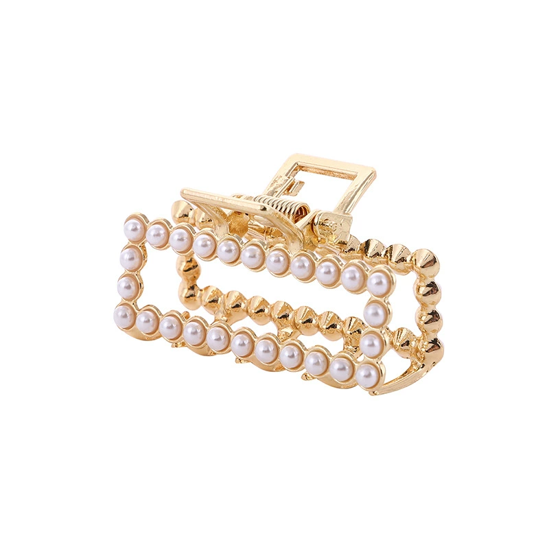Small crab pin, brand hairgrip with bow, hair accessory pearl