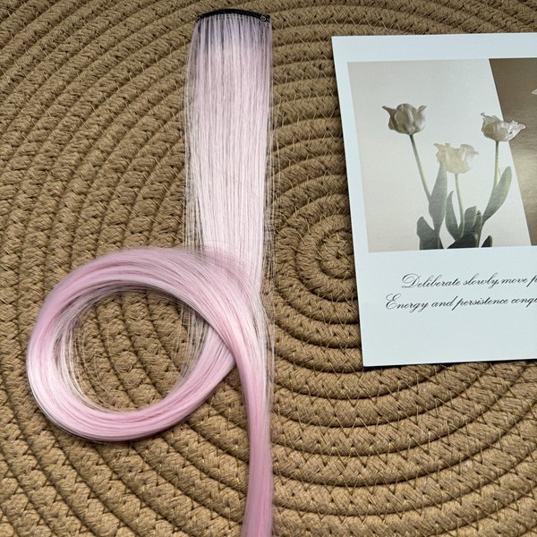 Peruca de color extensión de cabello pieza colgante oreja pieza de teñido de cabello simulado cabello de alta temperatura cabello rizado cabello recto adornamiento de cabello de color