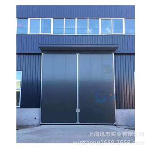 厂家直发彩钢板工业平移门保温双开防火平开门厂房彩钢电动折叠门-阿里巴巴