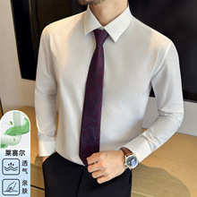 FW10911 2025高品质面料莱赛尔棉高档长袖衬衫男精品打底衬衣免烫