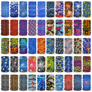 Outdoor Cycling Men and Women Versatile High-Elastic Sun Protection Seamless Magic Headscarf Sports Neck Cover Cycling Mask Neck Scarf Headband