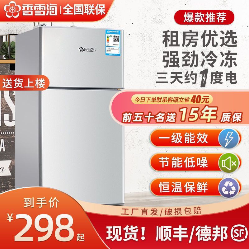 香雪海冰箱家用双门小型二人宿舍迷你节能电冰箱冷藏冷冻大容量