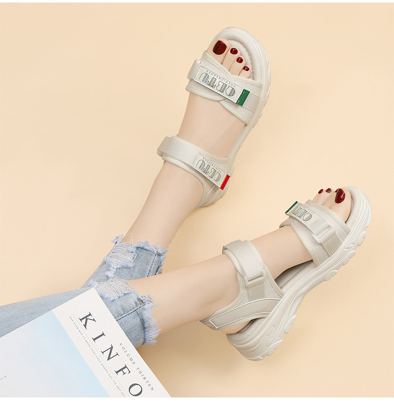 Sandal thể thao nữ đế dày phong cách ballet mùa hè 2024 — 9819 xanh đen, 9819 mét xanh lục chi tiết 16