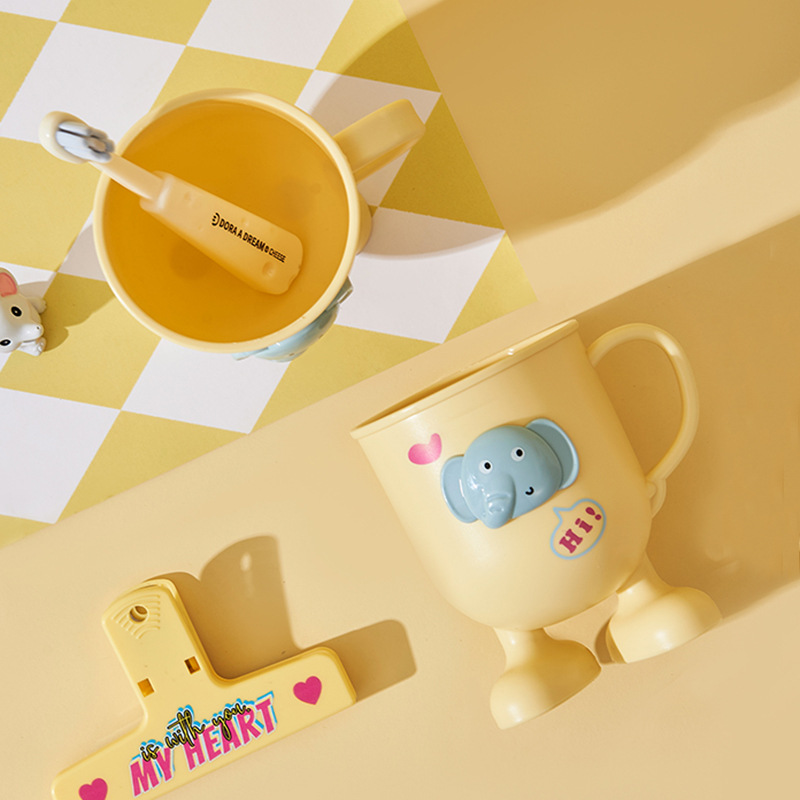 Childrens Plastic Elephant Toothbrushing Cup For Bathroom_voghion.com