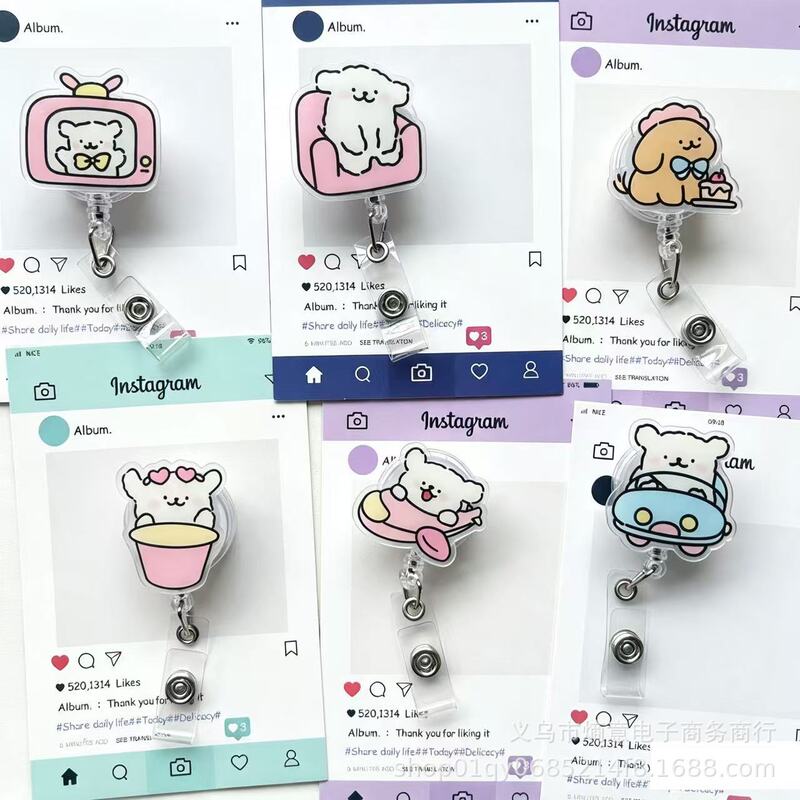 New cross-border Chiikawa nurse badge with retractable easy-pull buckle, available for wholesale New cross-border Chiikawa nurse badge with retractable easy-pull buckle, available for wholesale