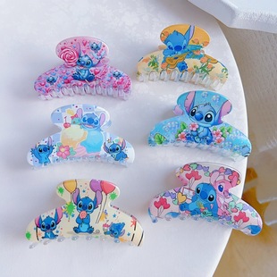 Plastic Flower Stitch Claw Clip Cute Stitch Back Hair Clip Shark Clip Cute Hair Accessory Hair Clip
