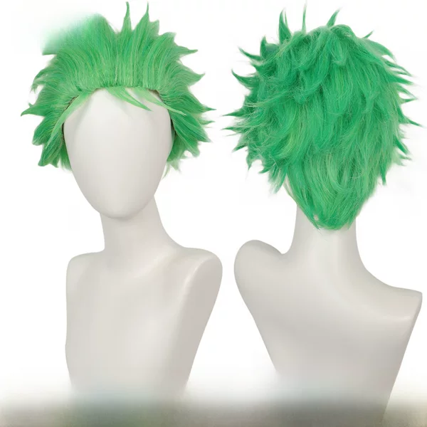 One Piece Pirate Hunter Green Algae Head Sauron Green Anti-warped Short Hair cosplay Wig