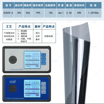 Factory Direct Purchase 4Mil Nano Automotive Film - 15230m-k3595-4-35-light-transmission-99-uv-blocking-96-infrared-blocking