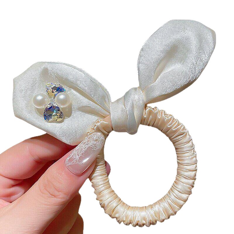 Temperamento infantil princesa arco de viento anillo de cabello chicas dibujos animados lindas bolas de cabello cuerda de cabello bebé toque de banda de goma