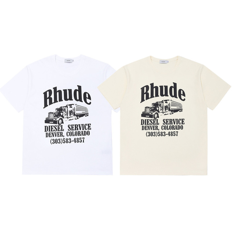 rh short-sleeved T-shirt large truck printed high street fashion men and women couple sports casual half-sleeved top loose rh short-sleeved T-shirt large truck printed high street fashion men and women couple sports casual half-sleeved top loose