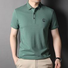 源头厂家高端polo衫男2025新款短袖常规夏季纯色潮流t恤ins潮百搭