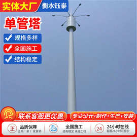 加工定制单管塔5G通讯信号发射塔美化单管塔景观塔工艺塔装饰铁塔